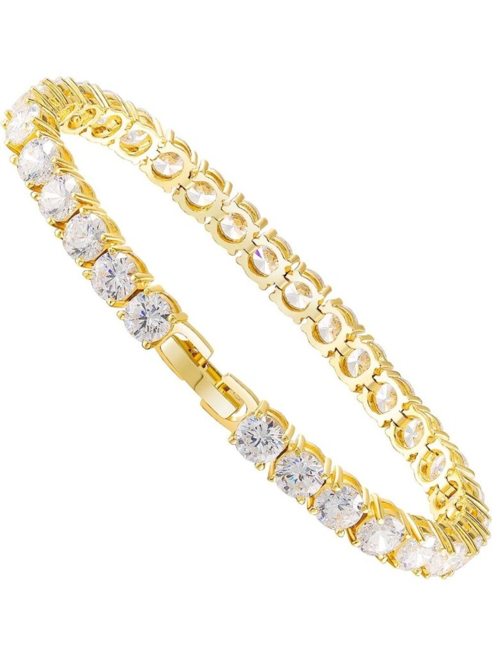 Elegant Tennis Bracelet for Women | 4MM/5MM CZ | 18K Gold/White Gold Plated